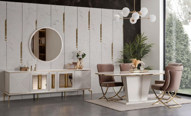 Lujo Aparador xxl Cómoda 240cm Armario Cómodas Credenza Grande de 2 piezas