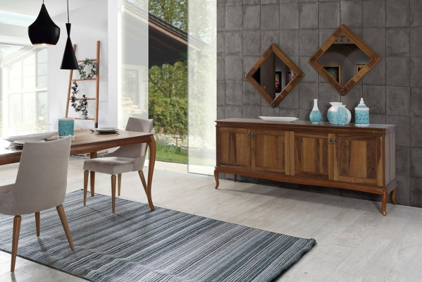 Juego completo de mesa de comedor 4 sillas Conjunto de comedor Grupo de comedor Mesa de madera Mesas de 6 piezas