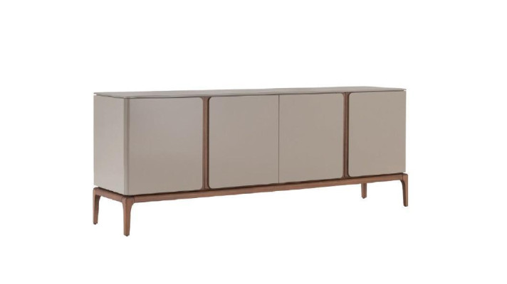 Salón Cómoda Espejo Aparador de madera con estilo metálico negro
