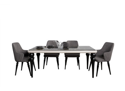 Mesas Conjunto Completo Mesa de Comedor 4 Sillas Conjunto de Comedor Grupo de Comedor de Madera Mesa 5 Piezas