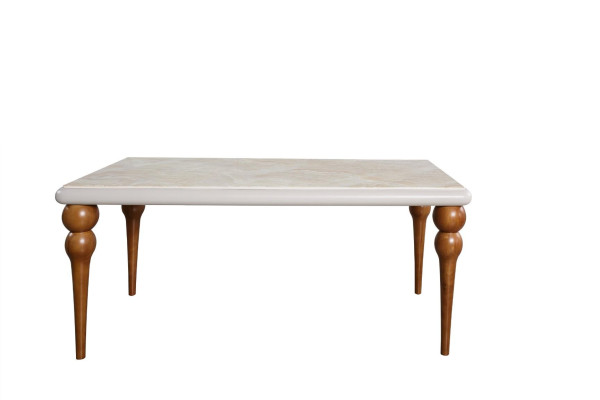 Aspecto de mármol: mesa de comedor, muebles de mesa de comedor de cocina de 180x94 cm.