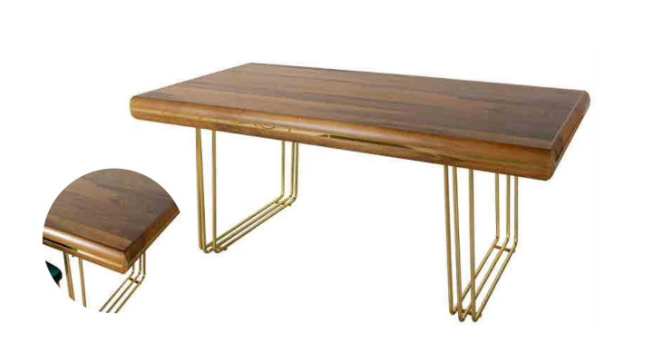 Mesa de comedor de madera en estilo italiano, mesas de comedor de lujo.