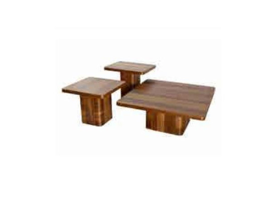 Juego de mesa de café de madera de 3 piezas conjunto de mesas de madera para sala de estar sofá muebles