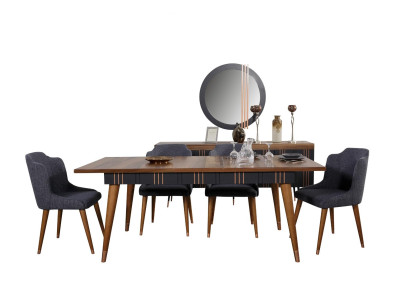 Mesa Mesa de comedor Madera Mesas Estilo Muebles de lujo italiano 160 x 90 Mesas de madera