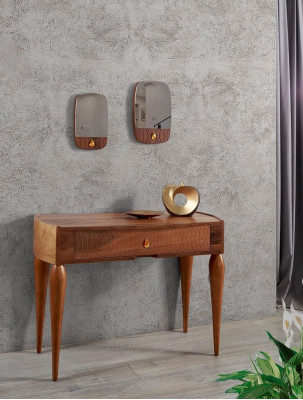 Aparador Mesa auxiliar de madera Mesas auxiliares Mesa de pared Consola Muebles Consolas Marrón