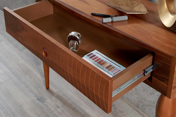 Aparador Mesa auxiliar de madera Mesas auxiliares Mesa de pared Consola Muebles Consolas Marrón