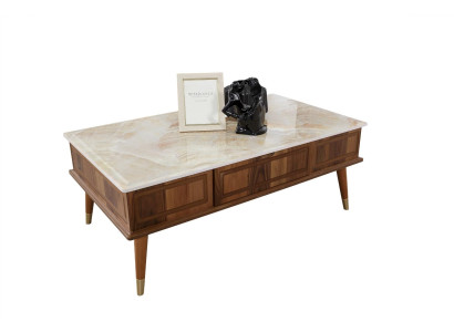 Diseño de mesa de café de sala de estar en óptica de piedra Mesa Mesa auxiliar Tablas 160x68cm