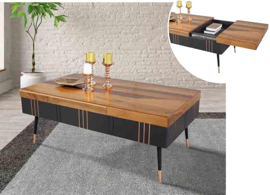 Mesa de café Mesa sofá Mesa Sala de estar Mesas Mesa auxiliar Madera Sofá 120x68cm