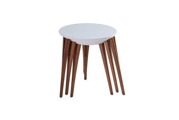 Mesas auxiliares soporte de flores Mesas de madera Conjunto de mesa Mesa de centro Mesa auxiliar de 3 piezas.