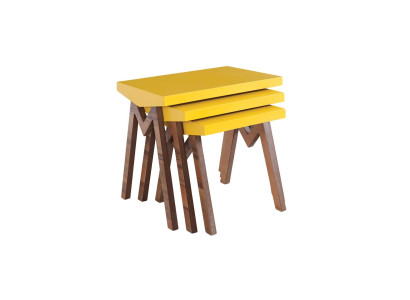 Mesa de café Mesa auxiliar Mesas Mesa de salón Mesas de madera Juego de 3 piezas.
