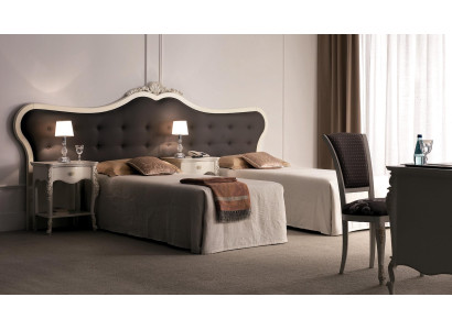 Hotel Mobiliario 2 camas + mesita de noche Diseño Moderno Muebles de lujo 3 piezas juego