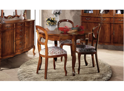conjunto de comedor de mesa de madera de 4 piezas con sillas redondas de comedor