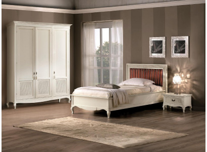 Muebles Nueva cama Mesita de noche 3 pzs. Set de dormitorio Diseño Art déco Camas de lujo
