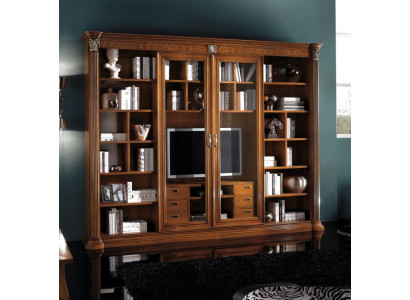 Mueble vitrina de madera para sala de estar, muebles de pared para televisión.