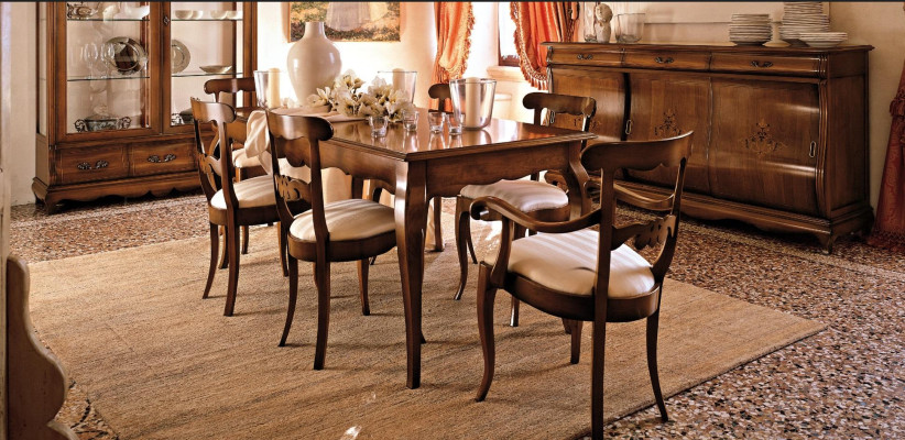 Muebles grupo de mesa + 6 sillas, conjunto de comedor de 7 piezas.