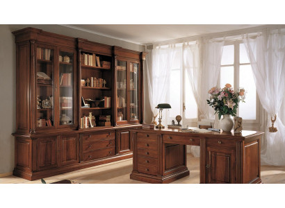 Biblioteca de oficina Armario de madera Armario de oficina Estante Armarios Vitrina Muebles italianos