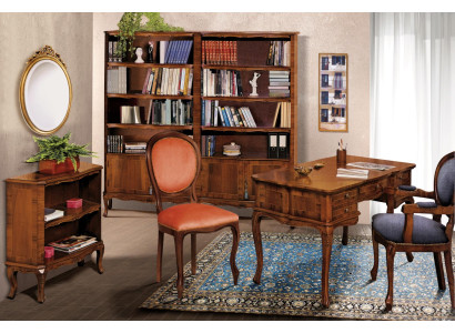 Conjunto de muebles de oficina, oficina completa, escritorio de oficina, armario de oficina, madera maciza, madera auténtica, de Italia.