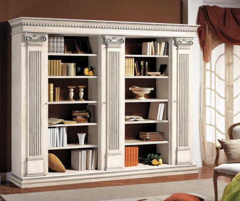 Armario de sala, estantería, madera, armario de oficina, estante, armarios, vitrina, Italia.