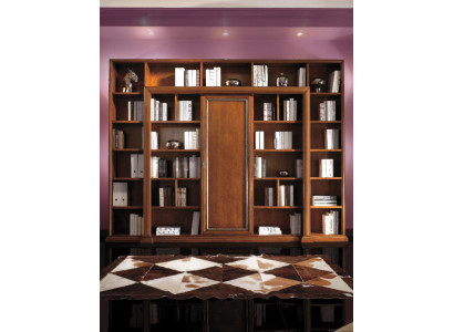 Estantería de libros Muebles italianos Estante de madera Armarios Estantes Vitrina Aparador