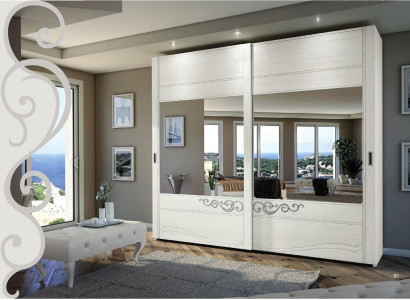 Armario Rojo Estantería Almacenamiento Moderno Espejo Madera Diseño