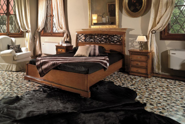 Dormitorio Conjunto de muebles italiano Muebles de noche de madera maciza de 3 piezas.