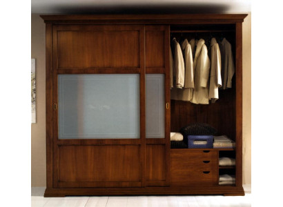 Armario de ropa de lujo Armario de dormitorio Armarios de madera maciza Muebles italianos