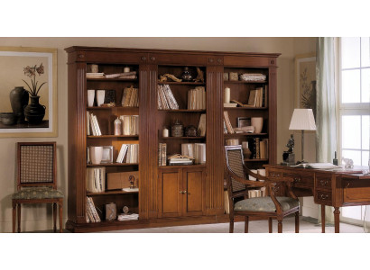 Armario de salón de lujo, librería de madera, armario de oficina, gabinetes, vitrina de Italia.