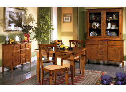 Juego de comedor de 5 piezas, sillas de estilo Art Deco, mesa de comedor, cómoda, aparador, de madera antigua, mesas