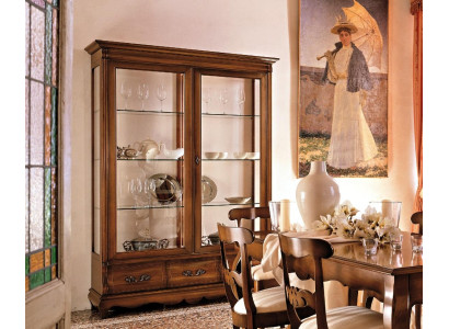 Estanterías clásicas Armarios Mobiliario Vitrina xxl Armario de cristal Credenza Muebles