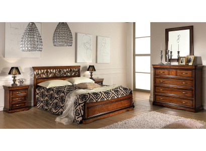 Juego de muebles para dormitorio, mesita de noche de madera maciza de muebles italianos de 3 piezas.