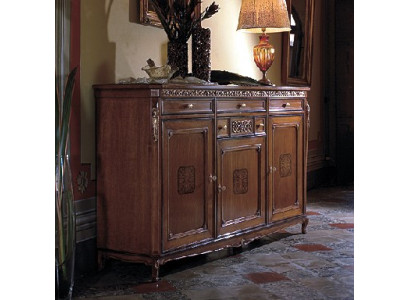 Cómoda Aparador Credenza Marrón Madera Maciza Armario Muebles Cómodas Aparadores
