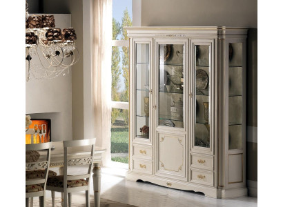 Vitrina de madera maciza de sala de estar muebles aparador de vidrio vitrinas armario de madera maciza.