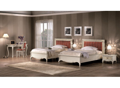 Diseño de dormitorio Conjunto completo de dormitorio de 6 piezas Cama Mesita de noche Escritorio de madera