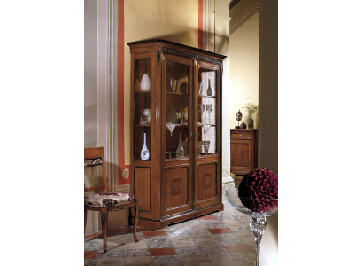 Mueble grande de madera marrón vitrina de lujo armario de vitrina diseño muebles italianos