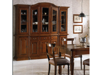 Muebles clásicos Estantes Armarios Vitrinas Vitrina xxl Armario de vidrio Aparador Madera