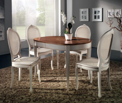 Mesa de comedor Establecimiento de sillas Sillón Grupo de muebles Conjunto completo de 5 piezas.