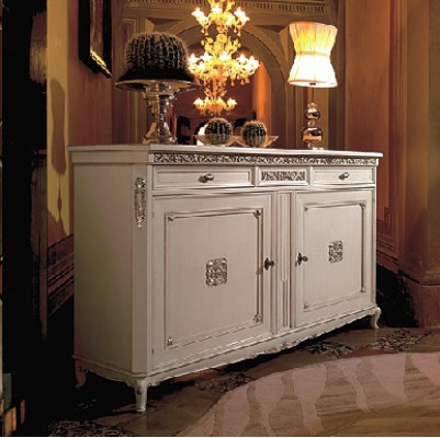 Clásica cómoda estilo antiguo Sideboard cómodas armario Aparador Blanco Nuevo