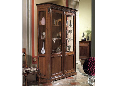 Vitrina de madera de lujo gabinetes de estilo clásico muebles de diseño italiana marrón