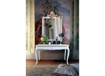 Muebles de estilo barroco, consola, espejo de madera. Mesas italianas, consolas, 2 piezas.