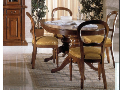 Grupo de muebles de comedor italiano, set de muebles de 5 piezas, mesa de comedor y 4 sillas de lujo.