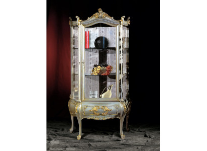 Muebles barrocos Vitrina italiana Armario Muebles Armarios Madera maciza Elegante