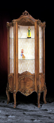 Vitrina Muebles de salón Aparador Madera maciza Vitrinas Armario de vidrio Madera maciza