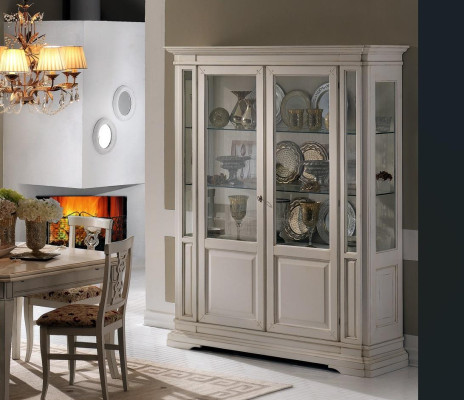 Muebles de sala de estar aparador madera maciza vitrinas armario de vidrio vitrina de madera maciza.