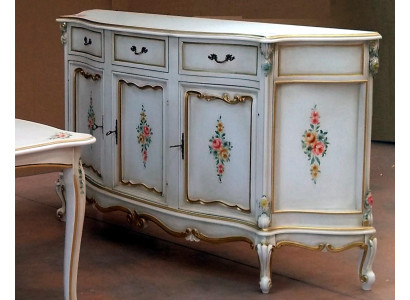 Mueble italiano de madera auténtica, aparador de lujo diseñado, cómoda de madera de lujo.