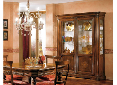 Vitrina de 2 puertas, armario de vitrina, armarios de sala de estar, armario de diseño, muebles, vidrio, nuevo.