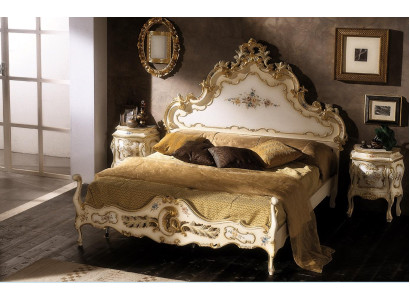 Dormitorio blanco Cama Madera Lujo Vaccari cav giovanni Madera maciza Nuevo