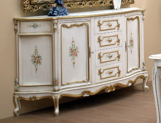 Cómoda Armario clásico Muebles de madera maciza Credenza Mobiliario italiano