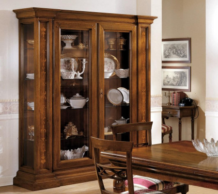 Vitrina de 2 puertas de vidrio, armario de salón, armarios de vitrina, armario de diseño, muebles de vidrio nuevos.