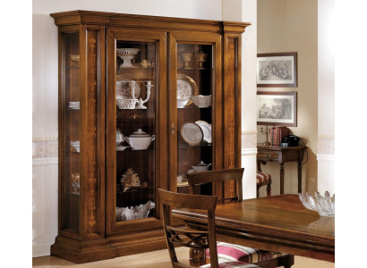 Vitrina de 2 puertas de vidrio, armario de salón, armarios de vitrina, armario de diseño, muebles de vidrio nuevos.