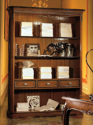 Estantería de oficina de madera con cajones, diseño de muebles de oficina nuevos.